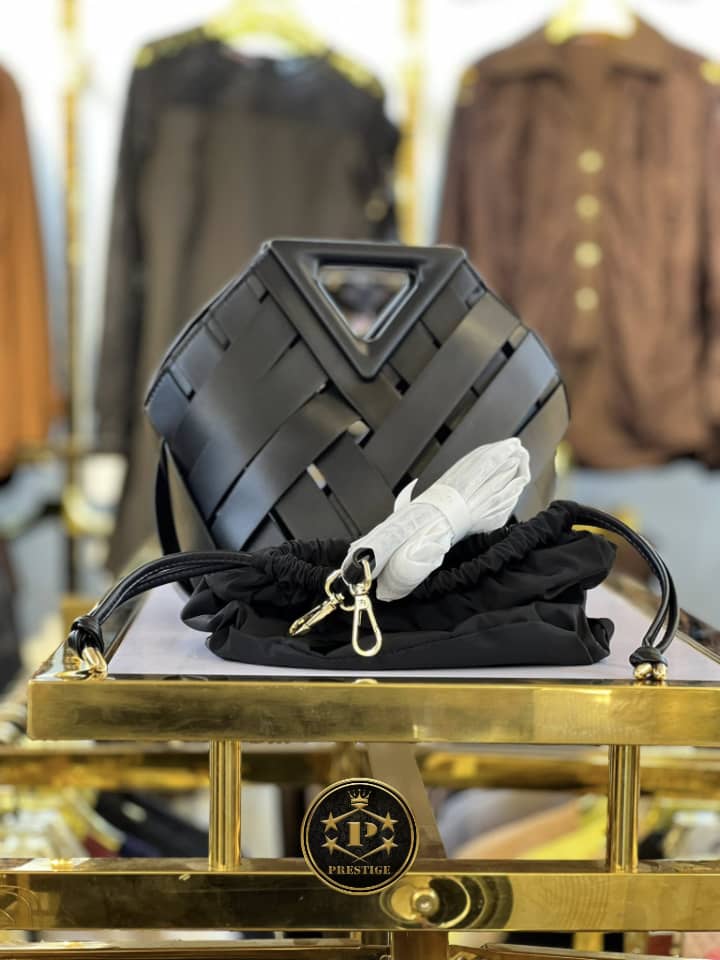 Sac Tressé Triangle avec Pochette Amovible