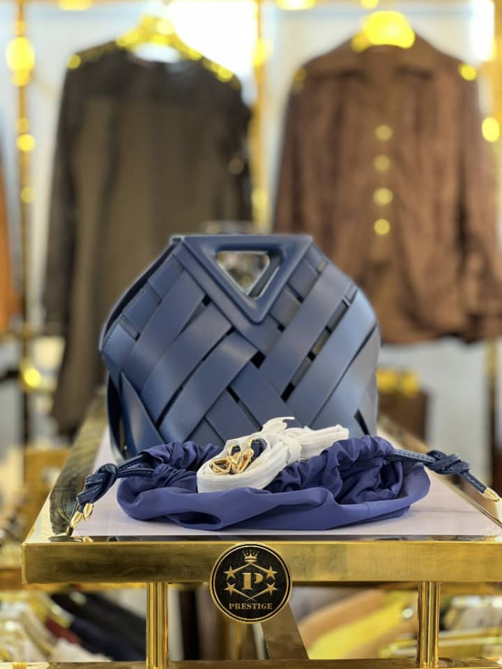 Sac Tressé Triangle avec Pochette Amovible