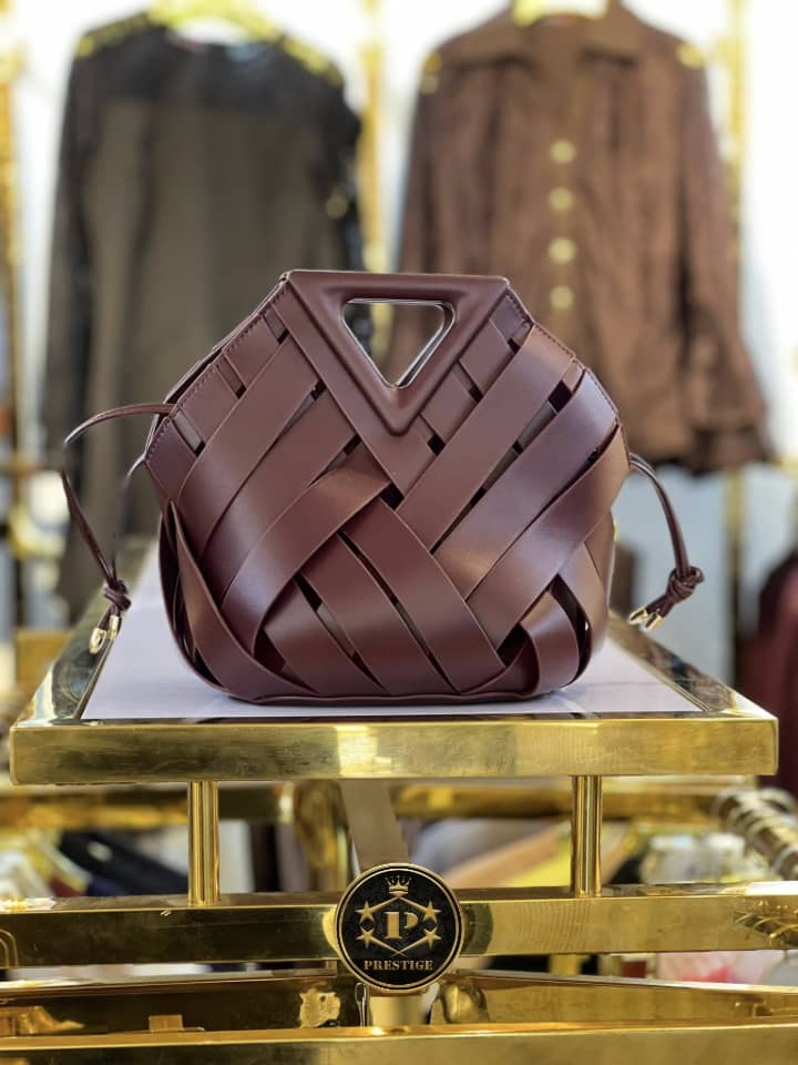 Sac Tressé Triangle avec Pochette Amovible