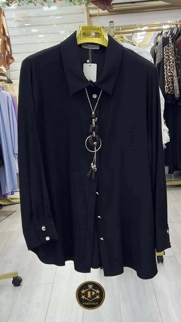 Chemise Élégante avec Collier Chaîne
