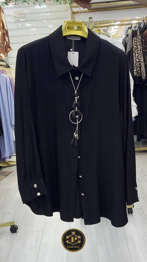 Chemise Élégante avec Collier Chaîne