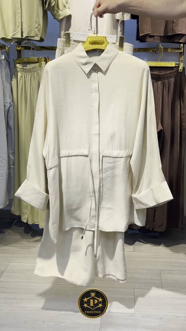 Ensemble 2 Pièces Chemise & Pantalon Large - Taille standard