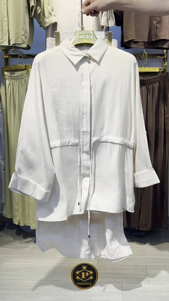 Ensemble 2 Pièces Chemise & Pantalon Large - Taille standard