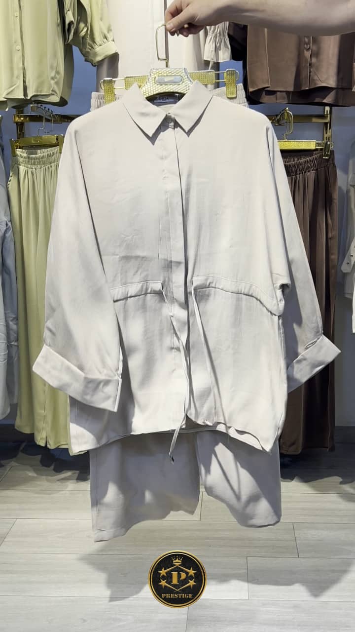 Ensemble 2 Pièces Chemise & Pantalon Large - Taille standard