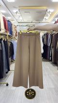 Pantalon Large Taille Haute Élastique
